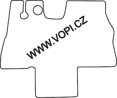 Koberec do kabíny Citroen Jumper obytné auto 1995 - 2002 Colorfit s cípom medzi sedadlami (1399)
